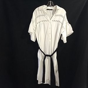 Zara Basic white summer dress